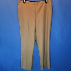Alfred Dunner Proportioned Medium Pull On Pants Flat-Front Design